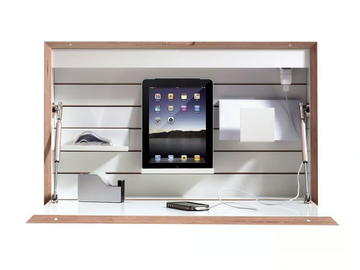 FLATBOX - Wooden secretary desk PC with flap doors by Müller Small Living - view 3